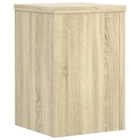 Plantenstandaards 2 st 25x25x35 cm bewerkt hout sonoma eiken 4