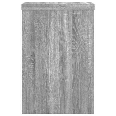 Plantenstandaards 2 st 25x25x35 cm bewerkt hout grijs sonoma 5