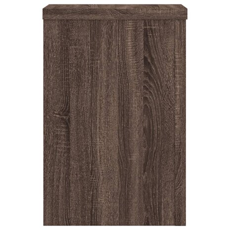 Plantenstandaards 2 st 25x25x35 cm bewerkt hout bruin eiken 5