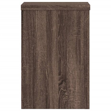 Plantenstandaards 2 st 25x25x35 cm bewerkt hout bruin eiken 6