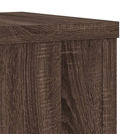 Plantenstandaards 2 st 25x25x35 cm bewerkt hout bruin eiken 8