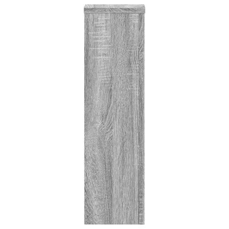 Plantenstandaards 2 st 17x17x60 cm bewerkt hout grijs sonoma 5