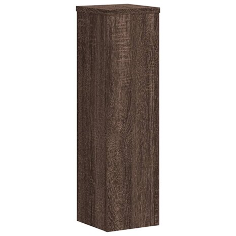 Plantenstandaards 2 st 17x17x60 cm bewerkt hout bruin eiken 4