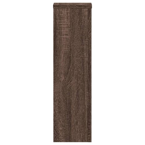 Plantenstandaards 2 st 17x17x60 cm bewerkt hout bruin eiken 5