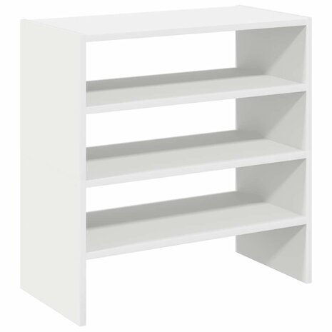 Schoenenrekken 2 st stapelbaar 60x30x30,5 cm wit 6
