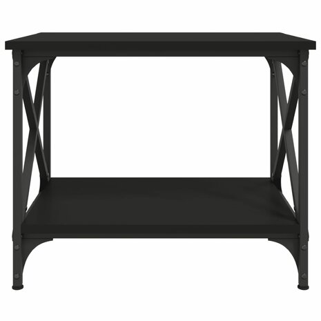 Bijzettafel 55x38x45 cm bewerkt hout zwart 4