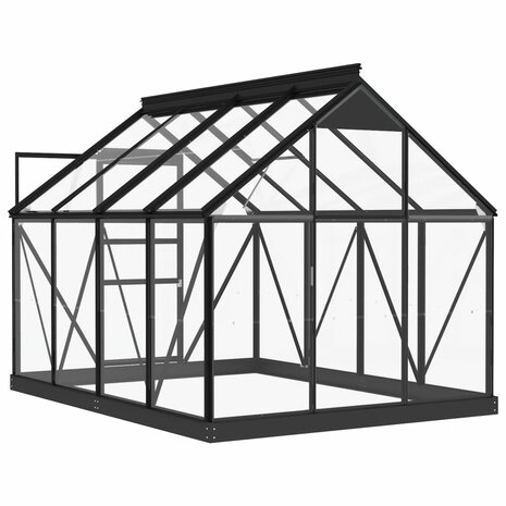  Vervangend frame tuinkas 155x103x191 cm aluminium antraciet 6