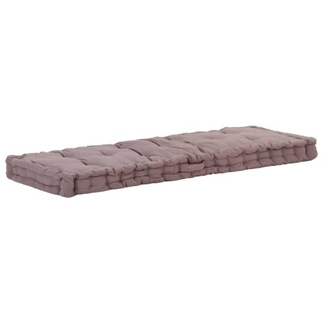 Palletvloerkussen 120x40x7 cm katoen taupe 1