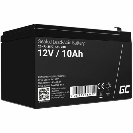 Batterij voor UPS SAI Green Cell AGM48 10 Ah 12 V 1