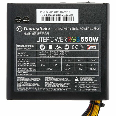 Voedingsbron THERMALTAKE PS-LTP-0550NHSANE-1 ATX 550 W 3