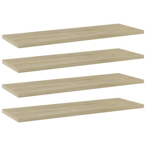 Wandschappen 4 st 60x20x1,5 cm spaanplaat sonoma eikenkleurig 1