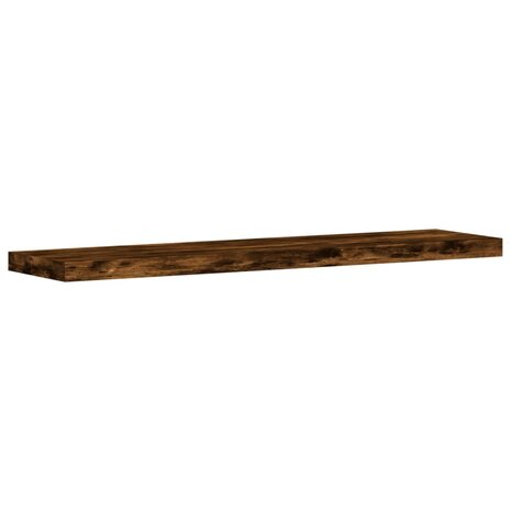 Wandschappen 4 st 40x10x1,5 cm bewerkt hout gerookt eikenkleur 4