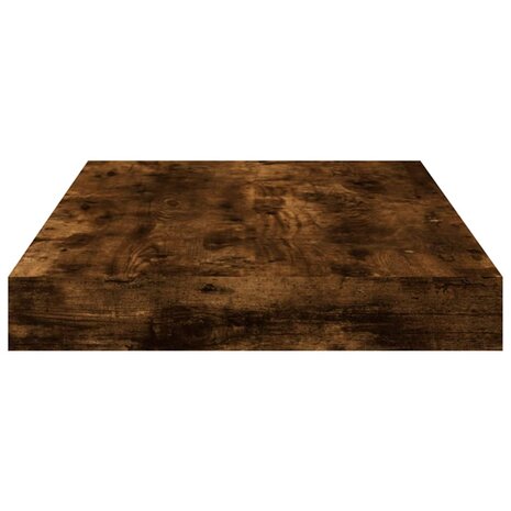 Wandschappen 4 st 40x10x1,5 cm bewerkt hout gerookt eikenkleur 5