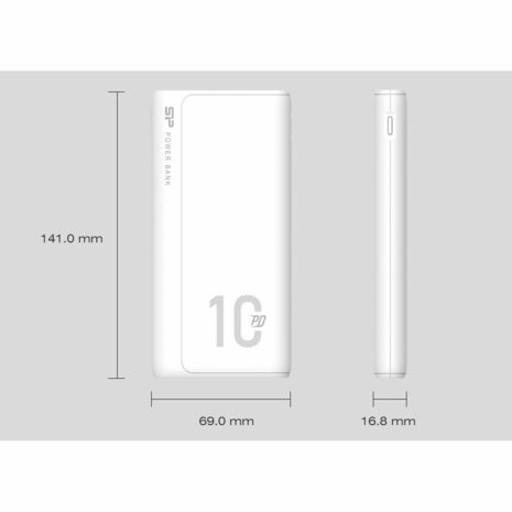 Powerbank Silicon Power SP10KMAPBKQP150W Wit 10000 mAh 4