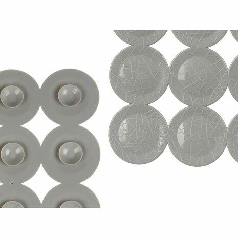 Antislipmat voor in de douche Grijs PVC 68 x 36 x 1 cm (6 Stuks) 3