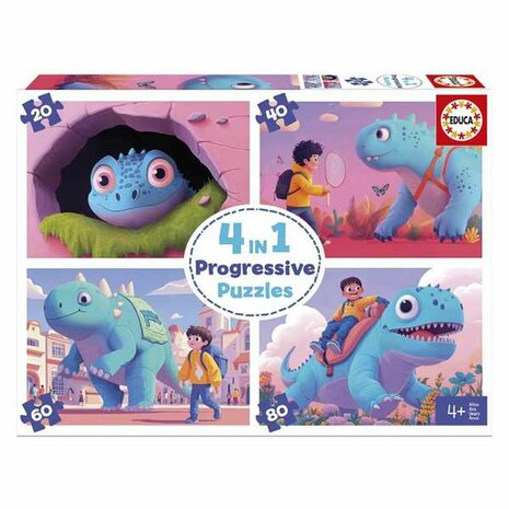 Set van 4 Puzzels Educa Friendly Dinosaurs 1