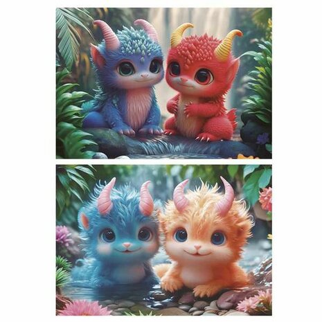 Puzzel Educa Adorable Monsters 100 Onderdelen (2 Stuks) 2