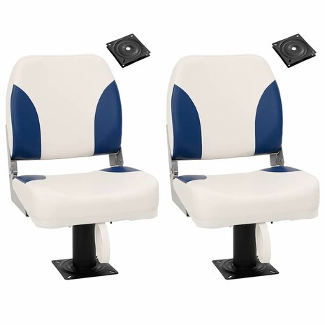 Bootstoelen 2 st met poot 360° draaibaar 1