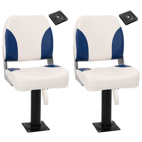 Bootstoelen 2 st met poot 360° draaibaar 1