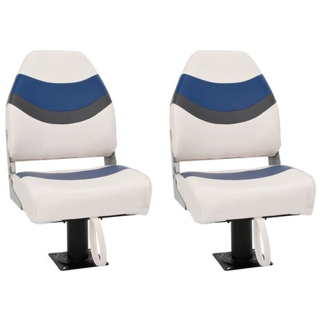Bootstoelen 2 st met poot 360° draaibaar 2