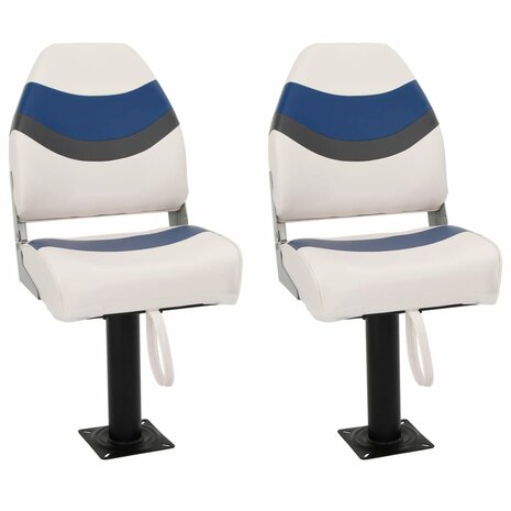 Bootstoelen 2 st met poot 360° draaibaar 2