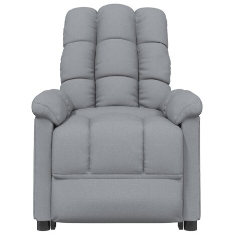 Massagestoel elektrisch stof lichtgrijs 4