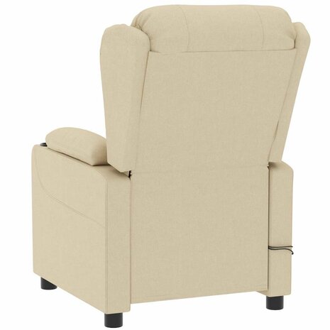 Massagestoel elektrisch stof crèmekleurig 6