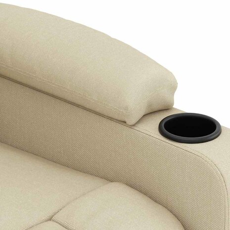 Massagestoel elektrisch stof crèmekleurig 9