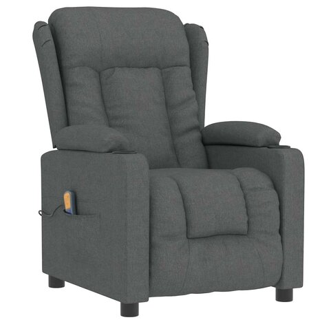 Massagestoel stof donkergrijs 2