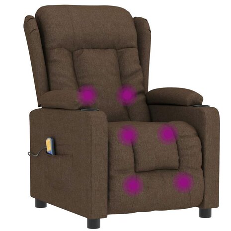 Massagestoel stof bruin 7
