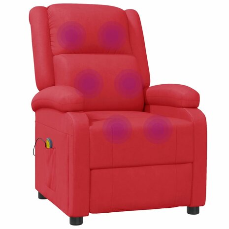 Massagestoel kunstleer rood 7