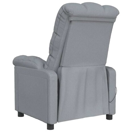 Massagestoel stof lichtgrijs 5