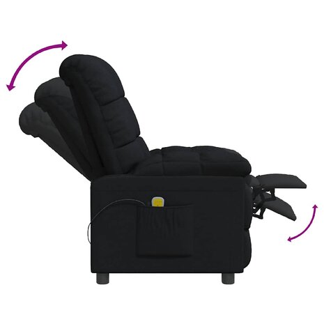 Massagestoel stof zwart 7