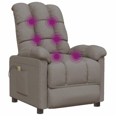 Massagestoel stof taupe 6