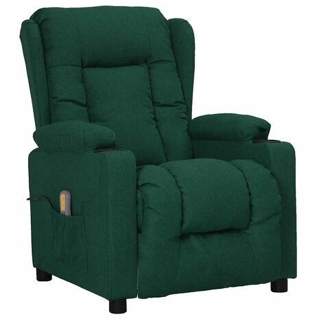 Sta-op-massagestoel stof donkergroen 2