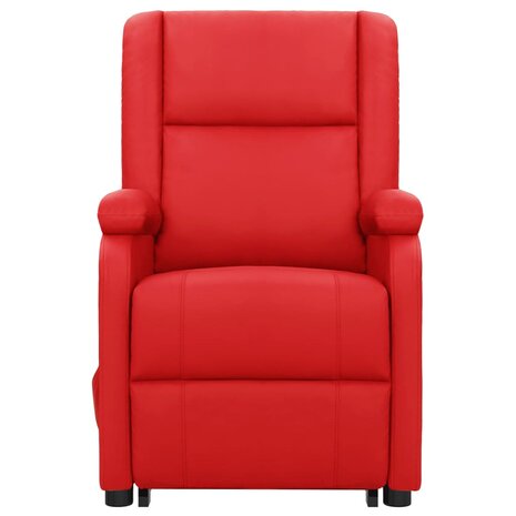 Sta-op-massagestoel kunstleer rood 3
