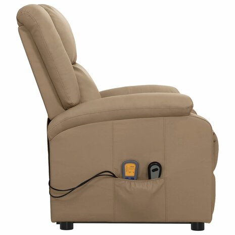 Sta-op-massagestoel kunstleer cappuccinokleurig 4
