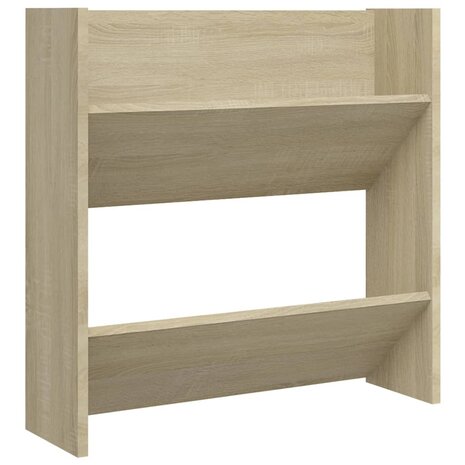 Wandschoenenkast 60x18x60 cm spaanplaat sonoma eikenkleurig 2