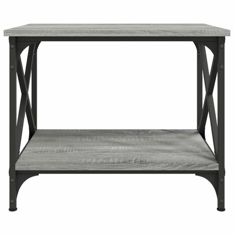 Bijzettafel 55x38x45 cm bewerkt hout grijs sonoma eikenkleurig 4