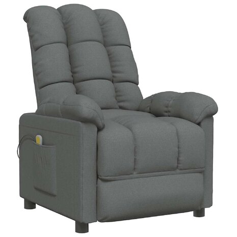 Massagestoel stof donkergrijs 2