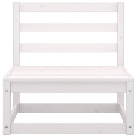 3-delige Loungeset massief grenenhout wit 3