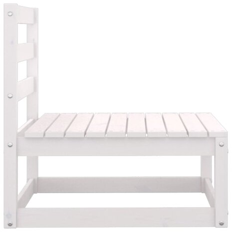 3-delige Loungeset massief grenenhout wit 4