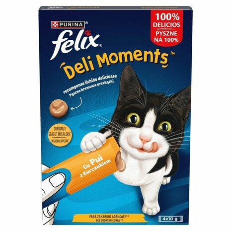 Kattensnoepjes Purina Felix Deli Moments Chicken Kip 4 x 10 g 1