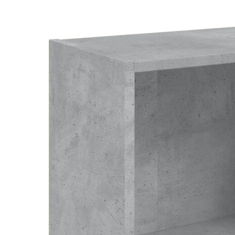 Boekenkast met 3 schappen 40x24x109 cm bewerkt hout betongrijs 7