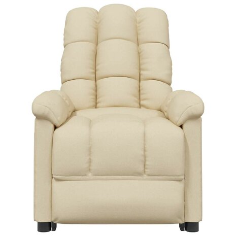 Massagestoel elektrisch stof crèmekleurig 4