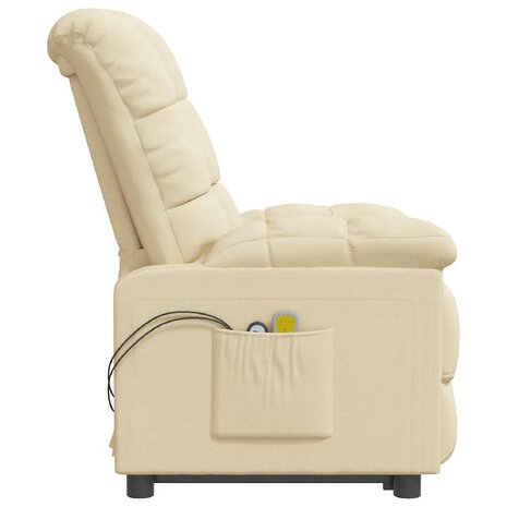 Massagestoel elektrisch stof crèmekleurig 5