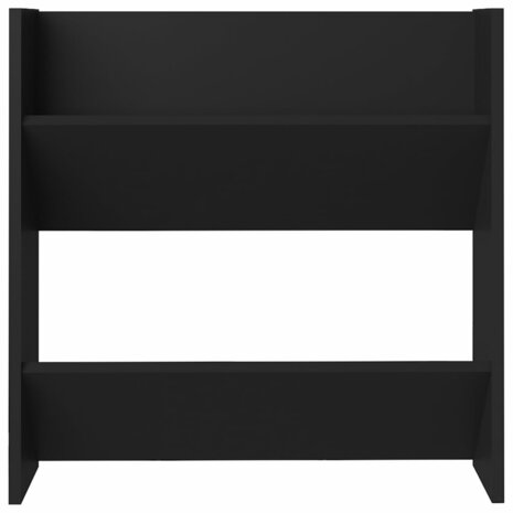 Wandschoenenkast 60x18x60 cm bewerkt hout zwart 4