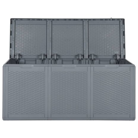 Tuinbox 270 L PP rattan grijs 5