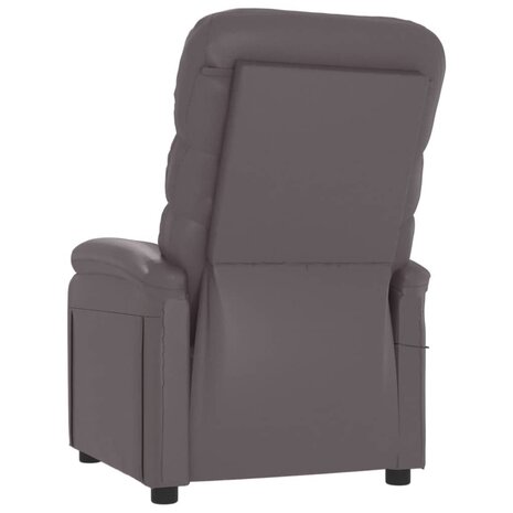 Massagestoel kunstleer grijs 5