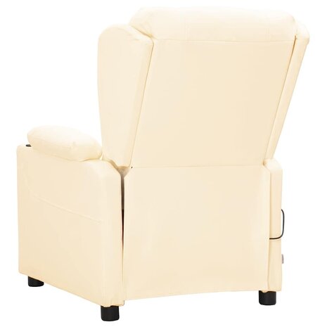 Massagestoel kunstleer crèmekleurig 3